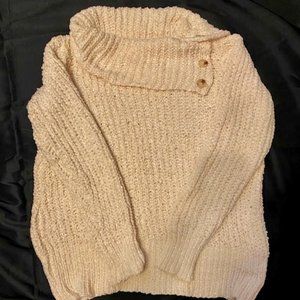 Soft Surroundings Cream/Ivory Cowl neck M